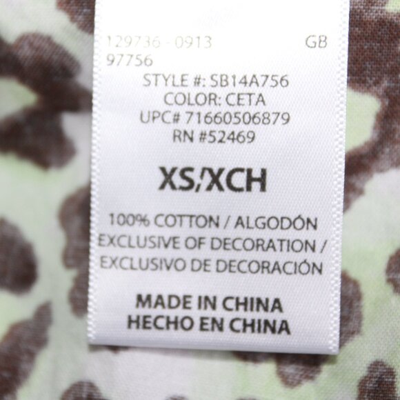 SB Scrubs Women's V-Neck Green Brown Animal Print V-Neck Scrub Top Size XS - Picture 10 of 11